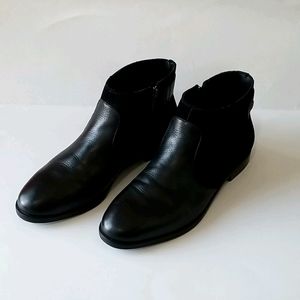 J Jill Leather & Suede Black Ankle Boots Sz 8